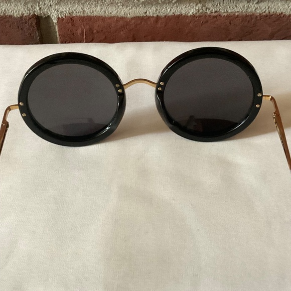 Linda Farrow The Row Black Round Sunglasses main image 4